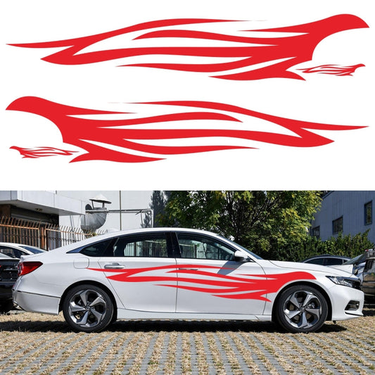 2 PCS/Set D-926 Fire Totem Pattern Car Modified Decorative Sticker(Red) - In Car by buy2fix | Online Shopping UK | buy2fix