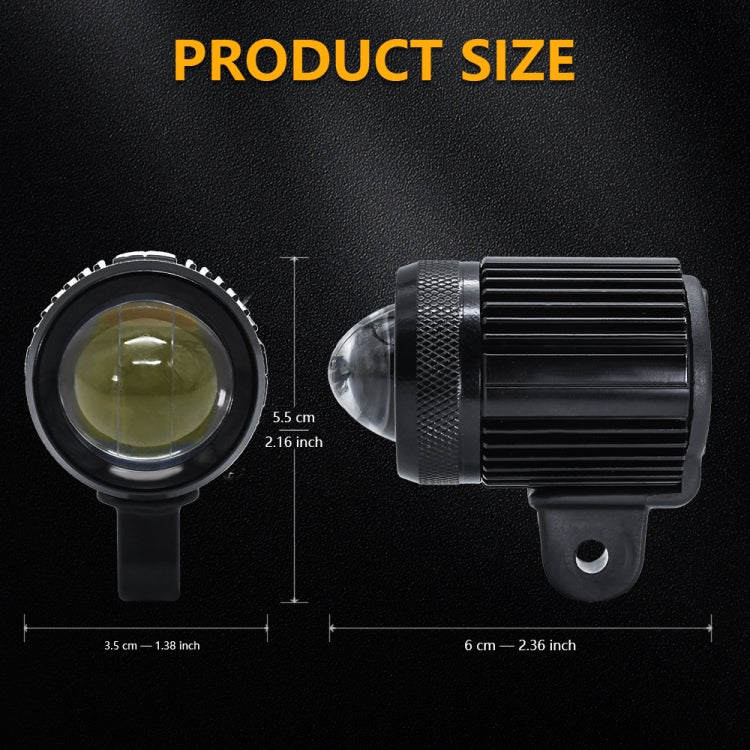 S7 Motorcycle Rearview Mirror LED Strobe Spotlight(Black) - In Car by buy2fix | Online Shopping UK | buy2fix