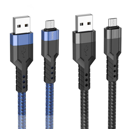 hoco U110 2.4A USB to Micro USB Charging Data Cable，Length：1.2m(Blue) -  by hoco | Online Shopping UK | buy2fix