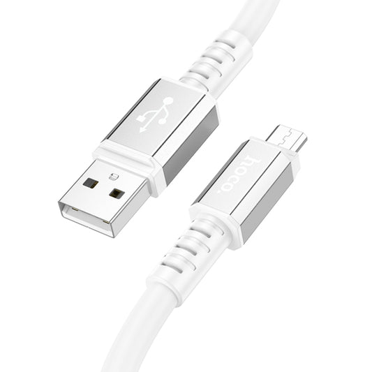hoco X85 2.4A USB to Micro USB Strength Charging Data Cable，Length：1m(White) -  by hoco | Online Shopping UK | buy2fix