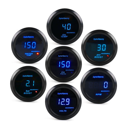 Car Modified 12V Universal 52mm Blue Light Digital Display Meter, Style:Voltmeter - In Car by buy2fix | Online Shopping UK | buy2fix