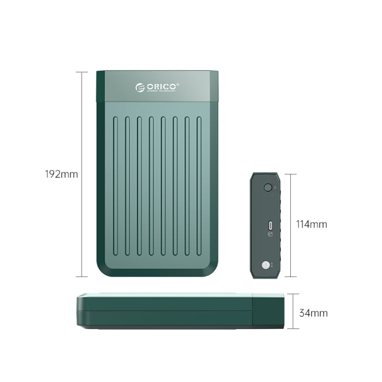 ORICO M35C3-GR 3.5 inch USB3.1 Gen1 Type-C Hard Drive Enclosure(Green) - External Hard Drives by ORICO | Online Shopping UK | buy2fix