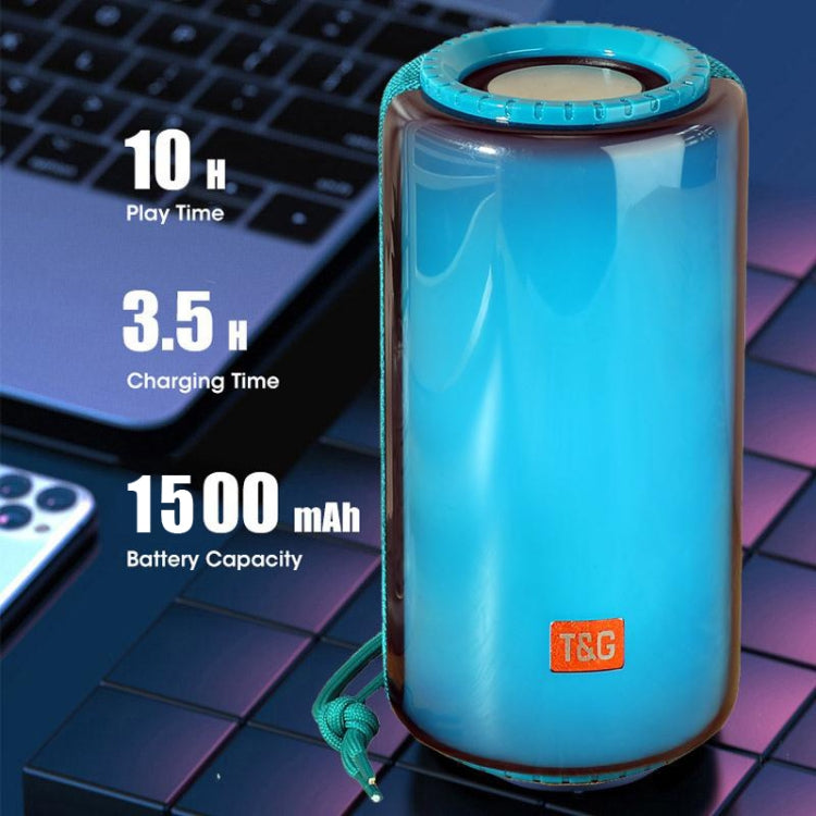 T&G TG639 10W Portable LED Light TWS Wireless Bluetooth Speaker(Light Blue) - Mini Speaker by T&G | Online Shopping UK | buy2fix