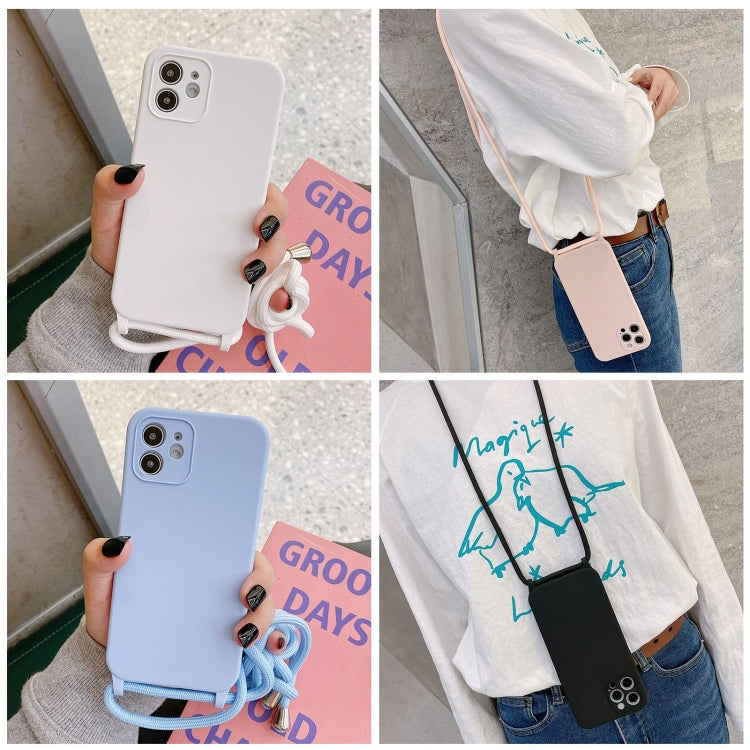 For iPhone 14 Crossbody Lanyard Liquid Silicone Case(White) - iPhone 14 Cases by buy2fix | Online Shopping UK | buy2fix