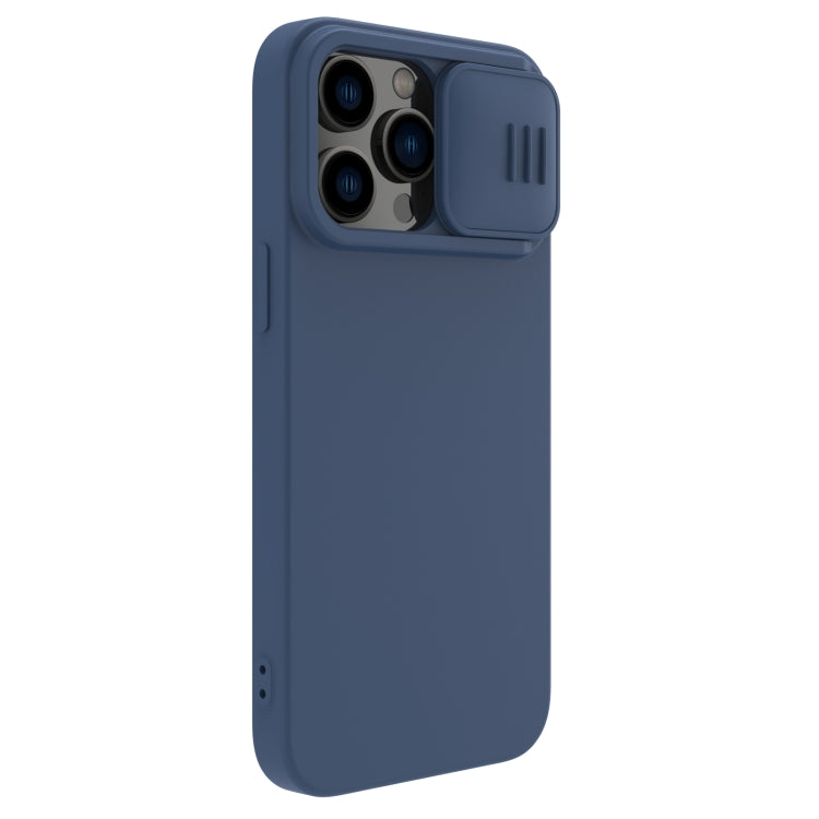 For iPhone 14 Pro NILLKIN CamShield MagSafe Liquid Silicone Phone Case(Blue) - iPhone 14 Pro Cases by NILLKIN | Online Shopping UK | buy2fix