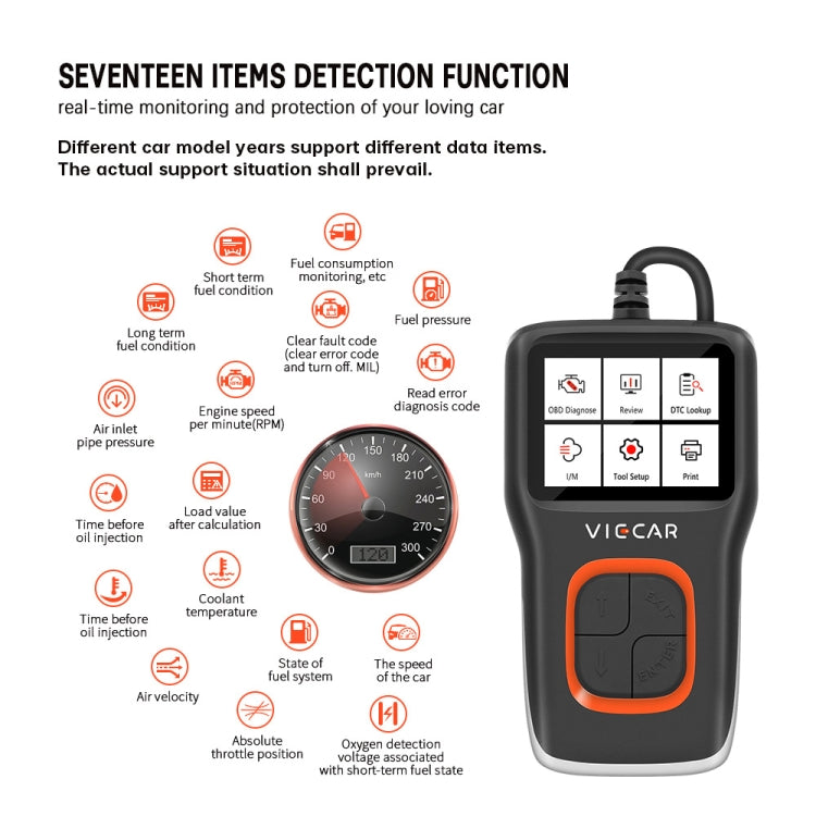 Viecar VP101 Car Code Reader OBD2 Analyzer Diagnostic Scanner - In Car by buy2fix | Online Shopping UK | buy2fix