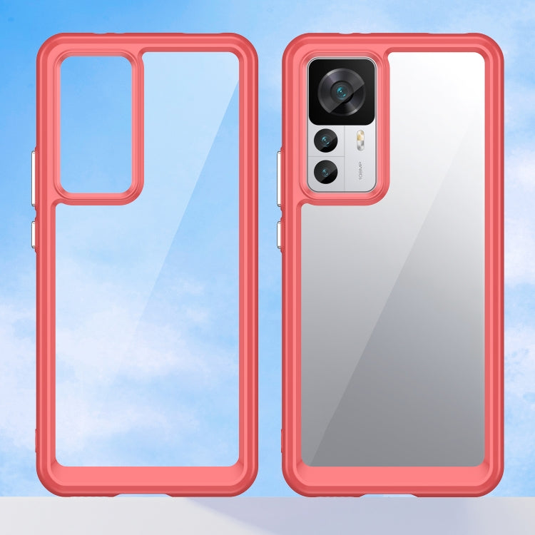 For Xiaomi Redmi K50 Ultra/Xiaomi 12T/Xiaomi 12T Pro Colorful Series Acrylic + TPU Phone Case(Red) - Xiaomi Cases by buy2fix | Online Shopping UK | buy2fix