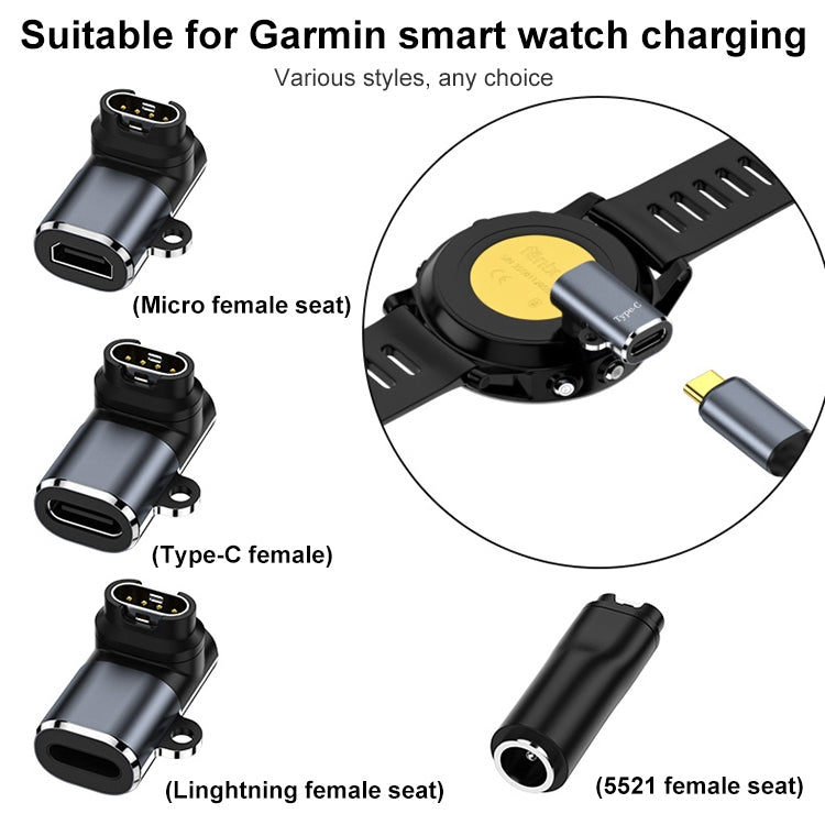 For Garmin Watch Charging Adapter, Interface:Type-C Side Elbow - Smart Wear by buy2fix | Online Shopping UK | buy2fix
