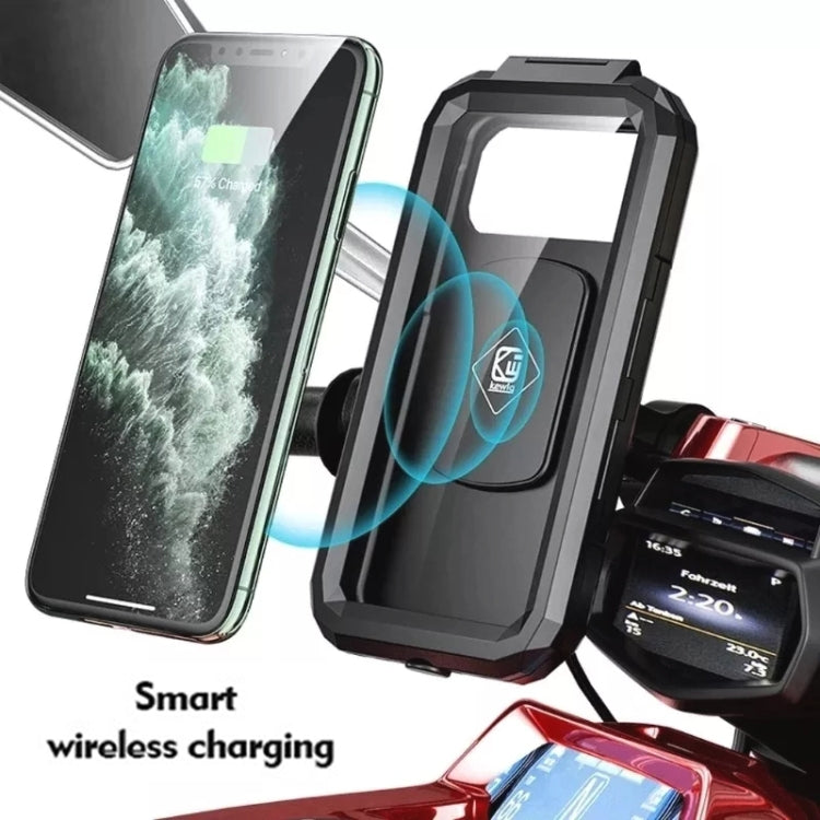 M18S-A1 Motorcycle / Bicycle Handlebar Wireless Charging Waterproof Box Mobile Phone Holder - In Car by buy2fix | Online Shopping UK | buy2fix