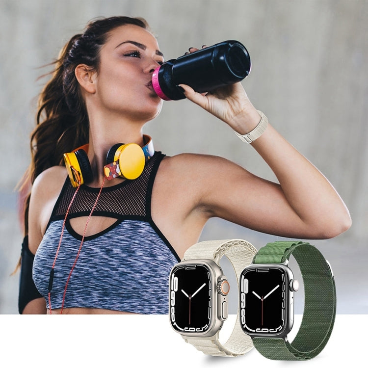 For Apple Watch Ultra 49mm Nylon Watch Band (Army Green) - Smart Wear by buy2fix | Online Shopping UK | buy2fix