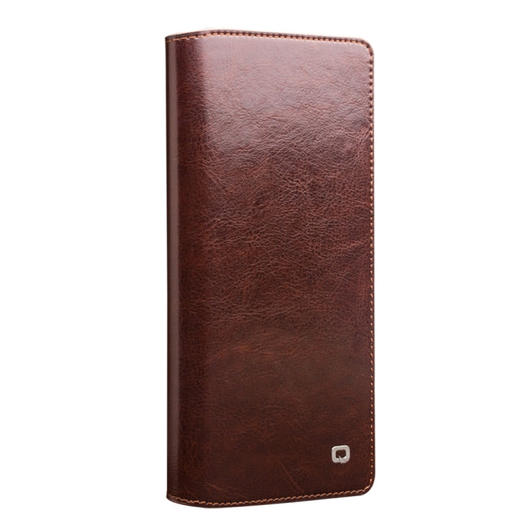 For Samsung Galaxy Note20 Ultra QIALINO Genuine Leather Phone Case(Brown) - Galaxy Note20 Ultra Cases by QIALINO | Online Shopping UK | buy2fix