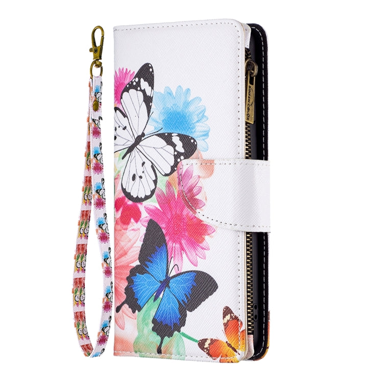 For Samsung Galaxy A14 5G Colored Drawing Pattern Zipper Leather Phone Case(Two Butterflies) - Galaxy Phone Cases by buy2fix | Online Shopping UK | buy2fix