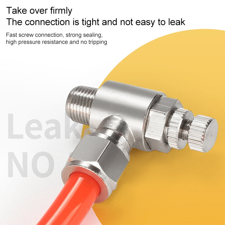 SL6-04 LAIZE Nickel Plated Copper Trachea Quick Fitting Throttle Valve Lock Female Connector -  by LAIZE | Online Shopping UK | buy2fix