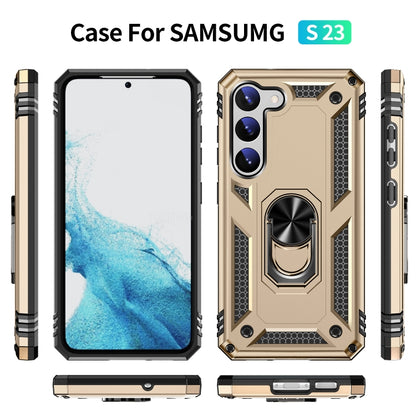 For Samsung Galaxy S23 5G Shockproof TPU + PC Phone Case(Gold) - Galaxy S23 5G Cases by buy2fix | Online Shopping UK | buy2fix