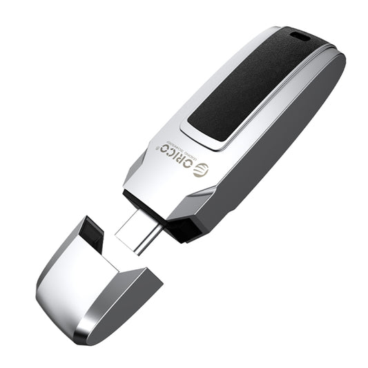 ORICO USB Flash Drive, Read: 100MB/s, Write: 50MB/s, Memory:128GB, Port:Type-C(Silver) - USB Flash Drives by ORICO | Online Shopping UK | buy2fix