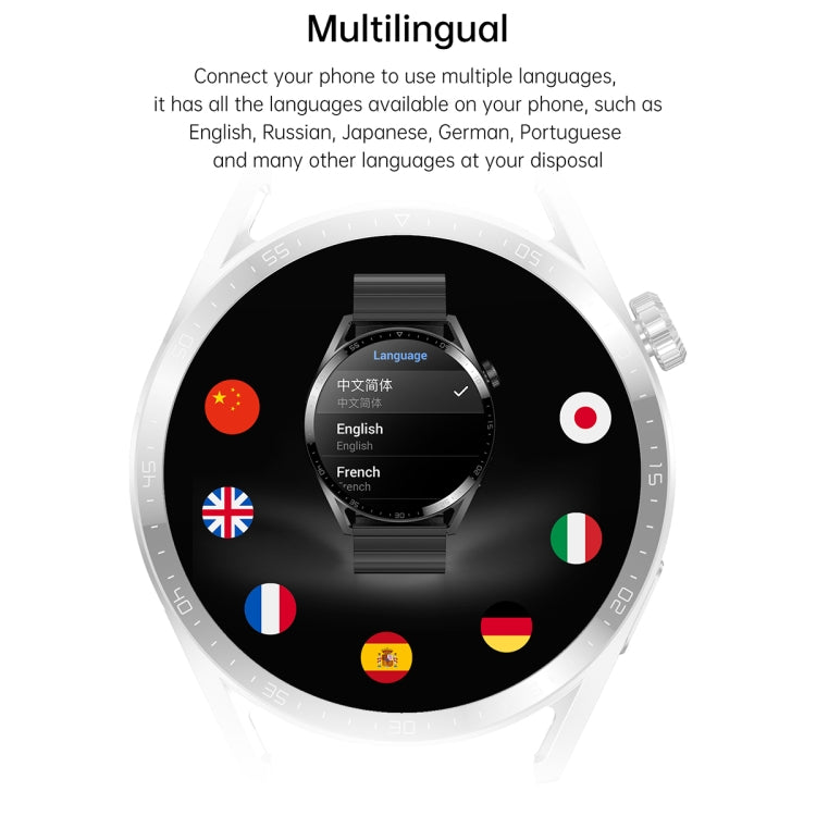 Ochstin 5HK3 Plus 1.36 inch Round Screen Bluetooth Smart Watch, Strap:Stainless Steel(Silver) - Smart Wear by OCHSTIN | Online Shopping UK | buy2fix
