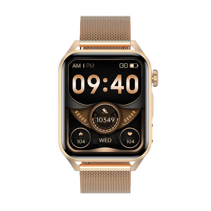 Ochstin 5HK28 1.78 inch Square Screen Steel Strap Smart Watch Supports Bluetooth Call Function/Blood Oxygen Monitoring(Gold) - Smart Watches by OCHSTIN | Online Shopping UK | buy2fix