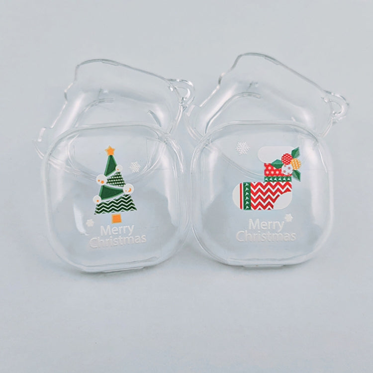 For Samsung Galaxy Buds Live Christmas Transparent TPU Earphone Case(Santa Claus) - Samsung Earphone Case by buy2fix | Online Shopping UK | buy2fix