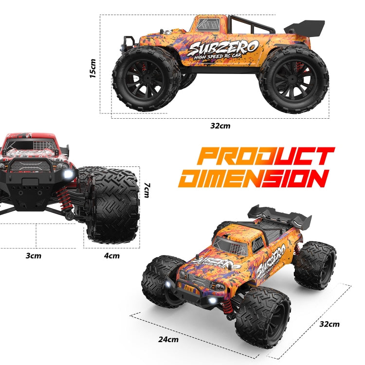 9500E 1:16 Full Scale Remote Control 4WD High Speed Car(Orange) - RC Cars by buy2fix | Online Shopping UK | buy2fix