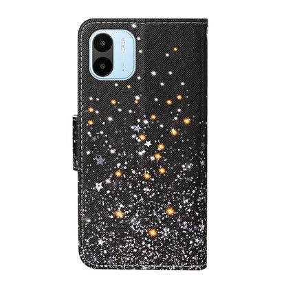 For Xiaomi Redmi A1 Colored Drawing Pattern Leather Phone Case(Black Pentagram) - Xiaomi Cases by buy2fix | Online Shopping UK | buy2fix