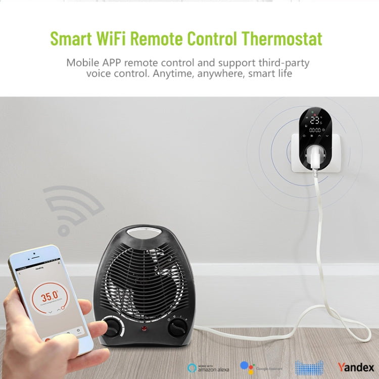 BHT12-EW Plug-in LED Thermostat With WiFi, EU Plug(Black) - Consumer Electronics by buy2fix | Online Shopping UK | buy2fix