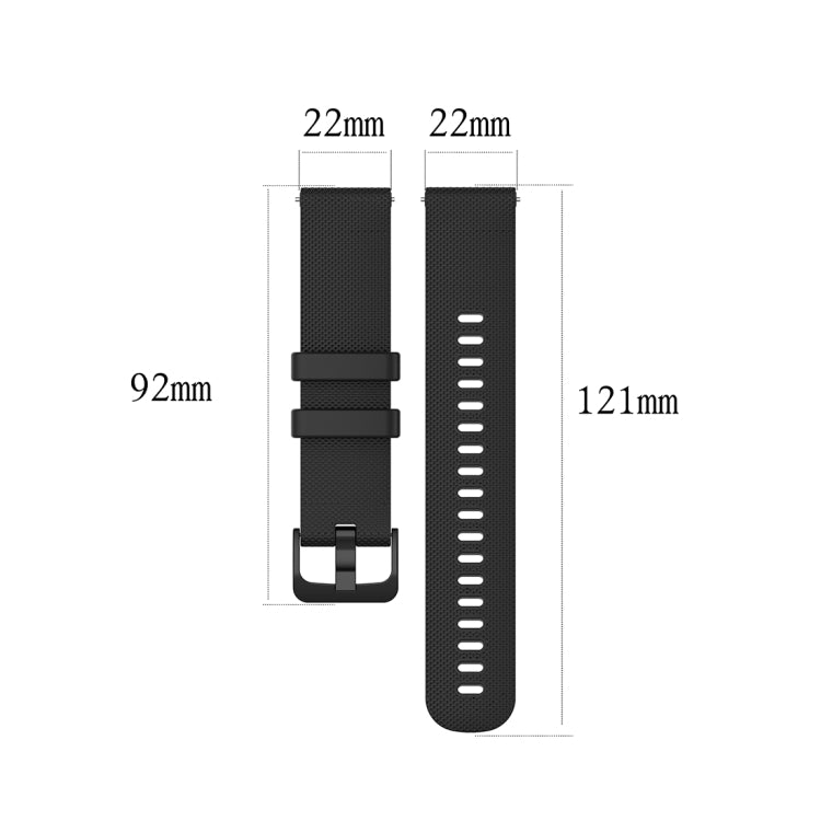 For Xiaomi Watch Color 22mm Small Plaid Texture Silicone Wrist Strap Watchband(Grey) - Smart Wear by buy2fix | Online Shopping UK | buy2fix