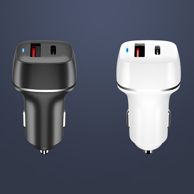 ACC-579 53W USB+ Dual USB-C/Type-C Fast Charge Car Charger(White) - In Car by buy2fix | Online Shopping UK | buy2fix