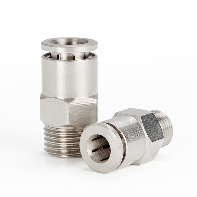 PC16-02 LAIZE Nickel Plated Copper Male Thread Straight Pneumatic Quick Connector -  by LAIZE | Online Shopping UK | buy2fix