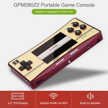 Waveshare GPM280 WiFi Portable Game Console Base on Raspberry Pi Zero, 2W with 32GB TF Card(EU Plug) - Consumer Electronics by WAVESHARE | Online Shopping UK | buy2fix