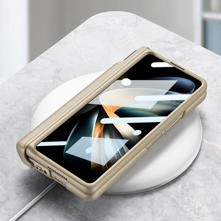 For Samsung Galaxy Z Fold4 GKK Magnetic Fold Hinge Shockproof Phone Case with Wrist Strap(Navy Blue) - Galaxy Z Fold4 5G Cases by GKK | Online Shopping UK | buy2fix