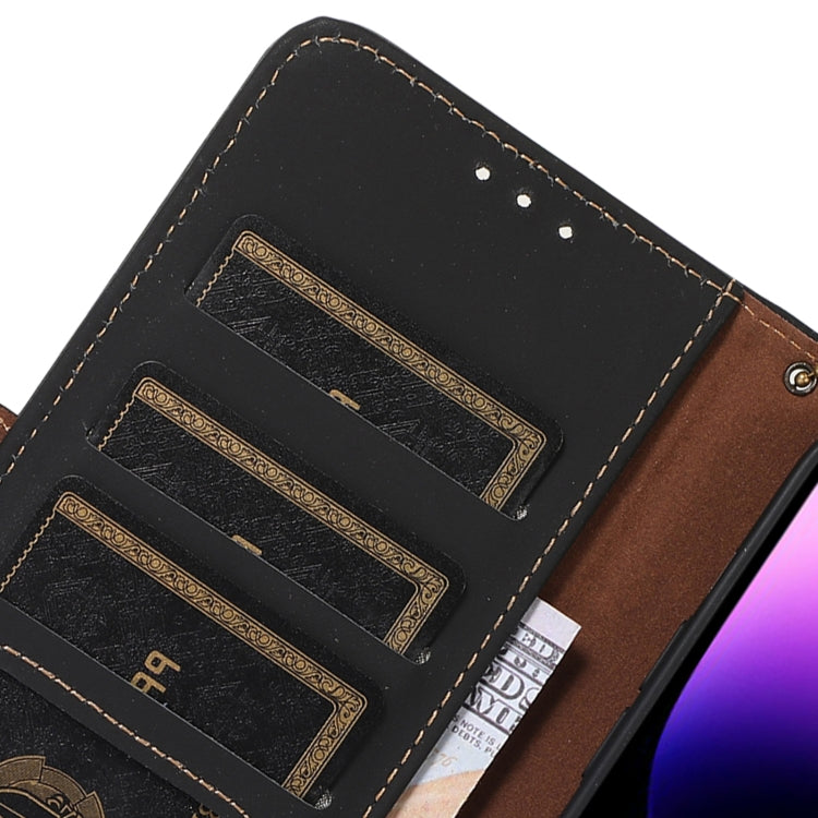 For Samsung Galaxy S23 5G Genuine Leather Magnetic RFID Leather Phone Case(Black) - Galaxy S23 5G Cases by buy2fix | Online Shopping UK | buy2fix
