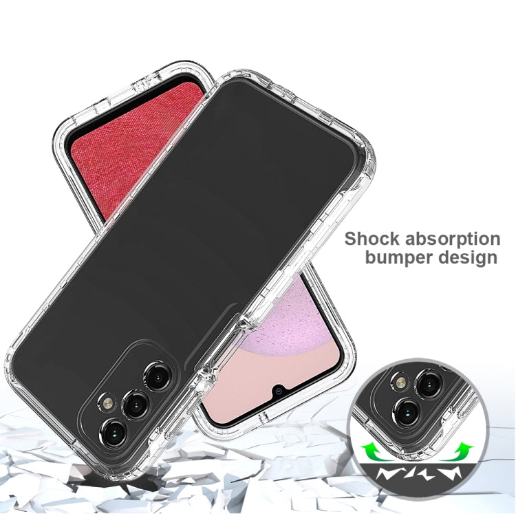 For Samsung Galaxy A14 4G / A14 5G Integrated Transparent Gradient Color TPU + PC + PET Protective Phone Case(Pink) - Galaxy Phone Cases by buy2fix | Online Shopping UK | buy2fix