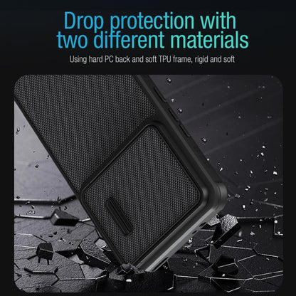 For Xiaomi 12T Pro NILLKIN 3D Textured Camshield PC + TPU Phone Case(Black) - Xiaomi Cases by NILLKIN | Online Shopping UK | buy2fix