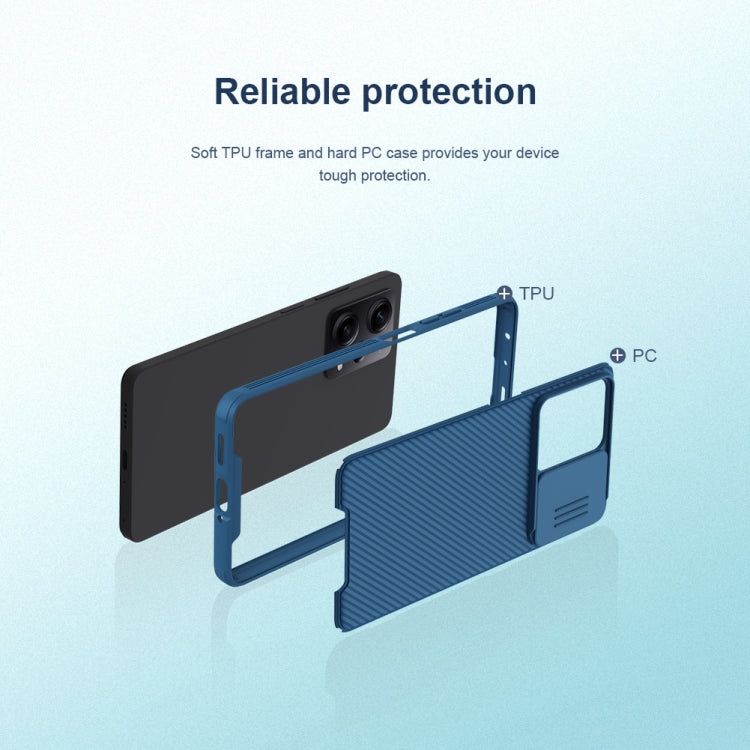 For Xiaomi Redmi Note 12 Pro 5G China NILLKIN CamShield Pro PC Phone Case(Blue) - Note 12 Pro Cases by NILLKIN | Online Shopping UK | buy2fix