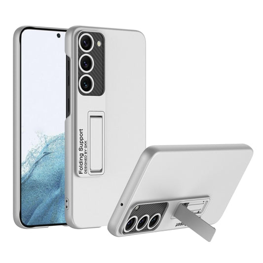 For Samsung Galaxy S23+ 5G GKK Ultra-thin Shockproof Phone Case with Holder(Silver) - Galaxy S23+ 5G Cases by GKK | Online Shopping UK | buy2fix