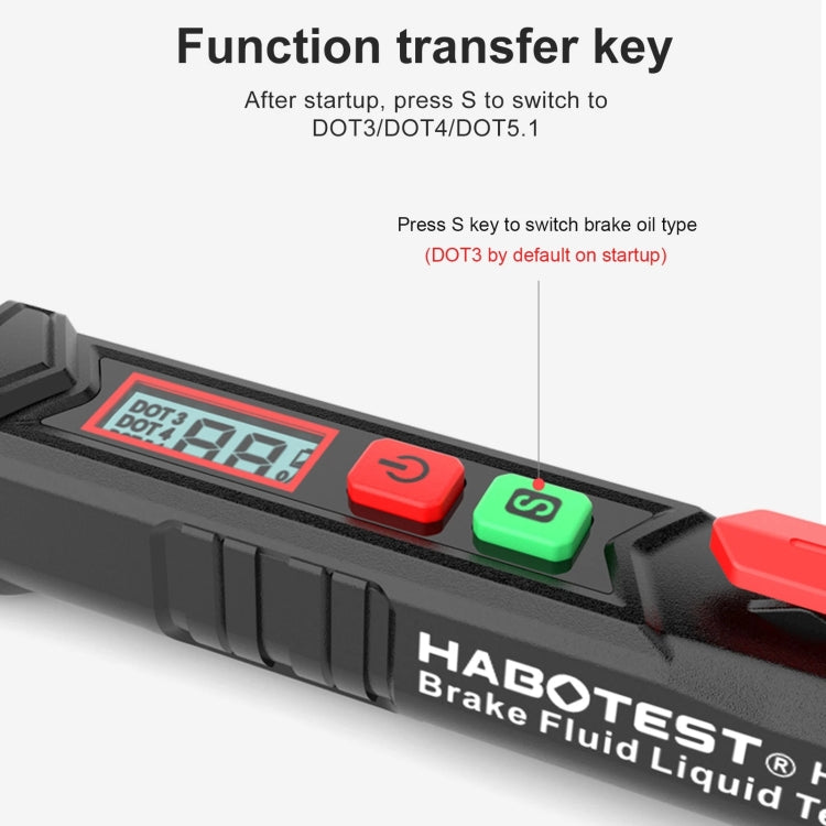 HABOTEST HT662 Car Motorcycle Brake Fluid Test Pen - In Car by buy2fix | Online Shopping UK | buy2fix