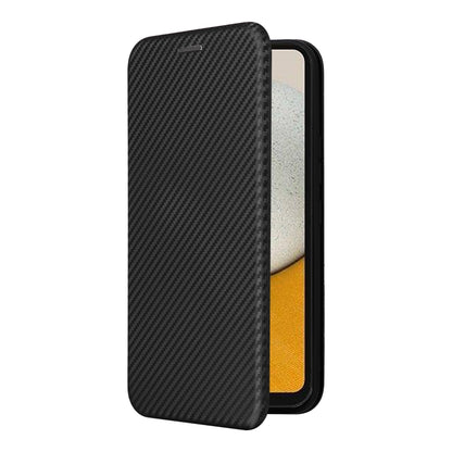 For Samsung Galaxy A34 5G Carbon Fiber Texture Flip Leather Phone Case(Black) - Galaxy Phone Cases by buy2fix | Online Shopping UK | buy2fix