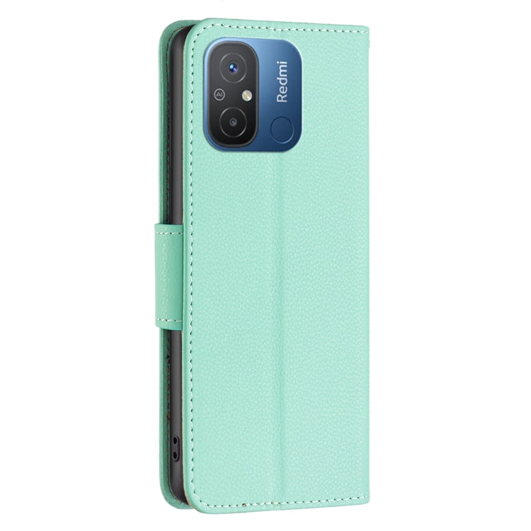 For Xiaomi Redmi 12C Litchi Texture Pure Color Leather Phone Case(Green) - Xiaomi Cases by buy2fix | Online Shopping UK | buy2fix