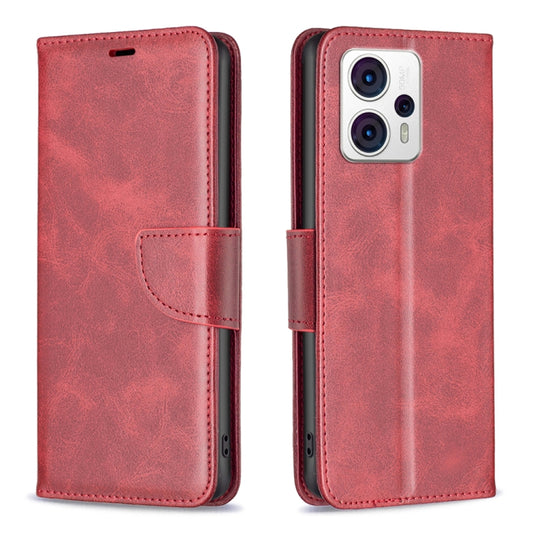 For Motorola Moto G13 4G/G23 4G/G53 5G Lambskin Texture Leather Phone Case(Red) - Motorola Cases by buy2fix | Online Shopping UK | buy2fix