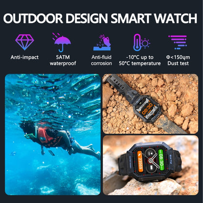 PG333 1.91 inch Waterproof Smart Sports Watch Support Heart Rate Monitoring / Blood Pressure Monitoring(Orange) - Smart Wear by buy2fix | Online Shopping UK | buy2fix