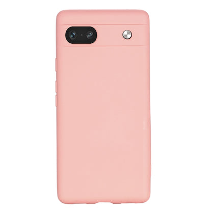 For Google Pixel 7a Pure Color Liquid Silicone Shockproof Phone Case(Pink) - Google Cases by buy2fix | Online Shopping UK | buy2fix
