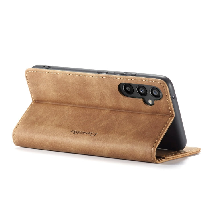 For Samsung Galaxy A34 5G CaseMe 013 Multifunctional Horizontal Flip Leather Phone Case(Brown) - Galaxy Phone Cases by CaseMe | Online Shopping UK | buy2fix