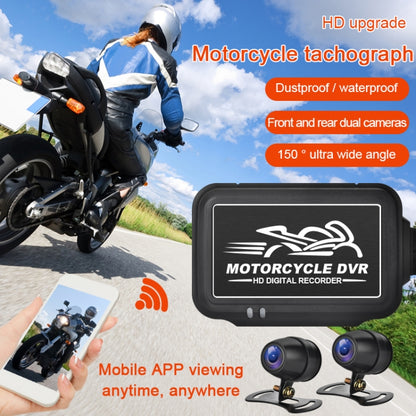 SE3 Dual AHD 1080P Waterproof HD Motorcycle DVR Without Screen, Support TF Card / Cycling Video / Parking Monitoring - In Car by buy2fix | Online Shopping UK | buy2fix