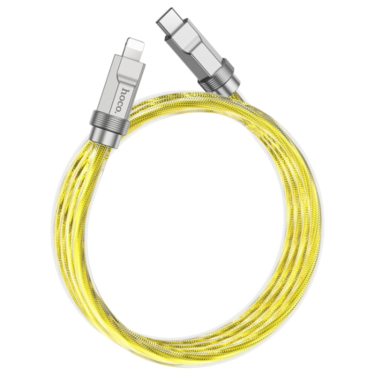 hoco U113 PD 20W USB-C/Type-C to 8 Pin Silicone Data Cable, Length: 1m(Gold) - 2 in 1 Cable by hoco | Online Shopping UK | buy2fix