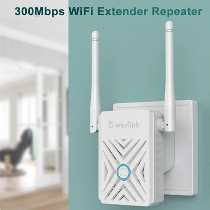 Wavlink WN578W2 300Mbps 2.4GHz WiFi Extender Repeater Home Wireless Signal Amplifier(US Plug) -  by buy2fix | Online Shopping UK | buy2fix