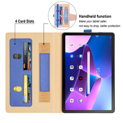 For Lenovo Tab P11 Pro Gen2 11.2 2022 TB132/138 Embossed Front Stand Leather Smart Tablet Case(Blue) - For Lenovo by buy2fix | Online Shopping UK | buy2fix