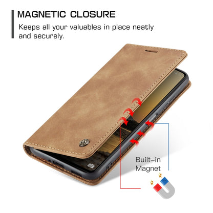 For Xiaomi Redmi Note 12 Pro 5G / Poco X5 Pro CaseMe 013 Multifunctional Horizontal Flip Leather Phone Case(Brown) - Note 12 Pro Cases by CaseMe | Online Shopping UK | buy2fix