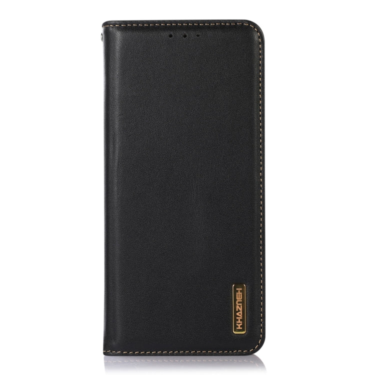 For Sony Xperia 10 V KHAZNEH Nappa Top Layer Cowhide Leather Phone Case(Black) - Sony Cases by buy2fix | Online Shopping UK | buy2fix