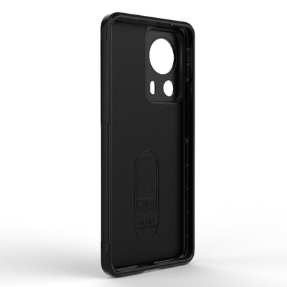 For Xiaomi 13 Lite Magic Shield TPU + Flannel Phone Case(Dark Green) - 13 Lite Cases by buy2fix | Online Shopping UK | buy2fix