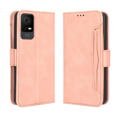 For TCL 408 Skin Feel Calf Texture Card Slots Leather Phone Case(Pink) - More Brand by buy2fix | Online Shopping UK | buy2fix